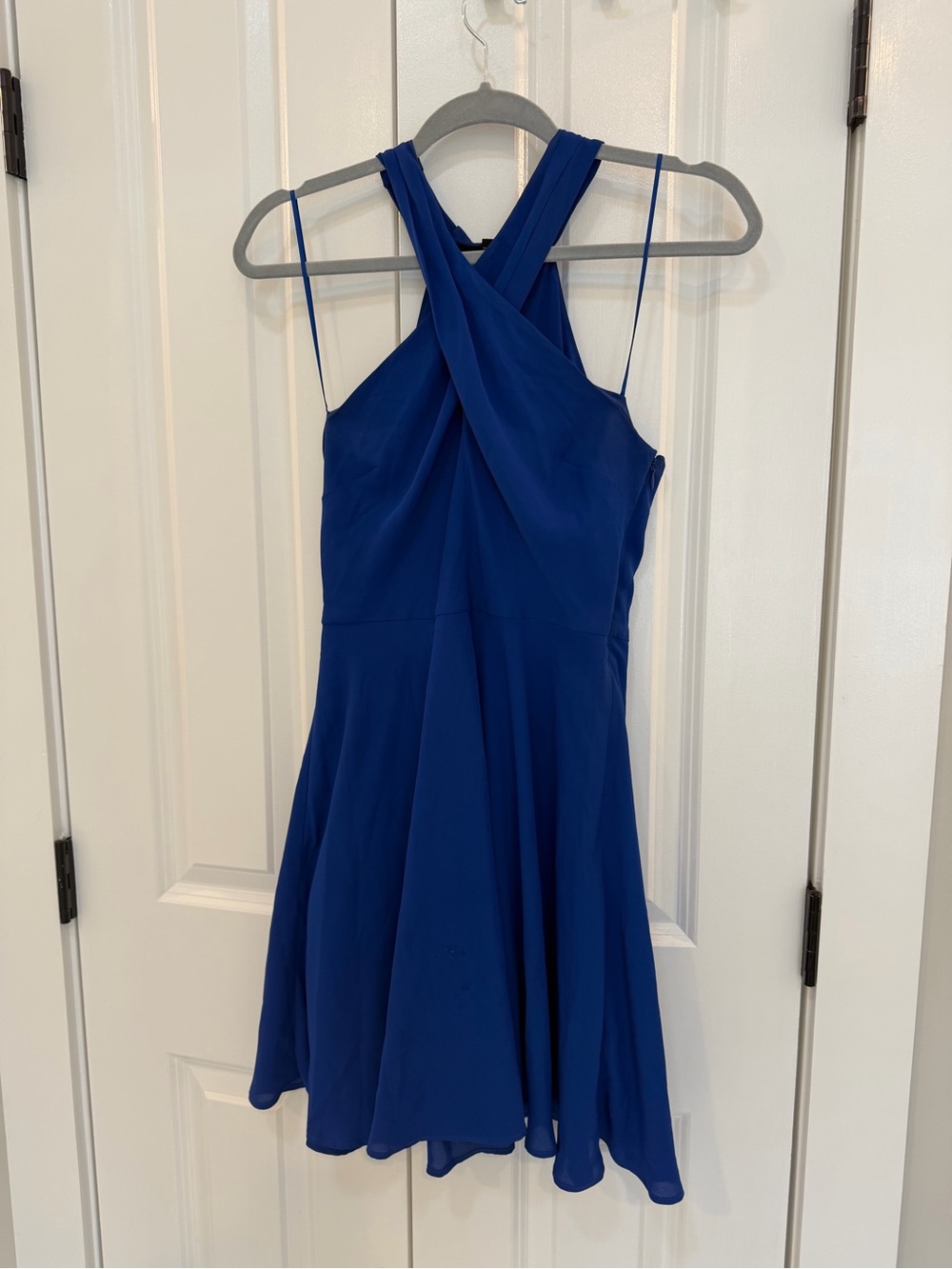 Express Royal Blue Cross-Front Dress